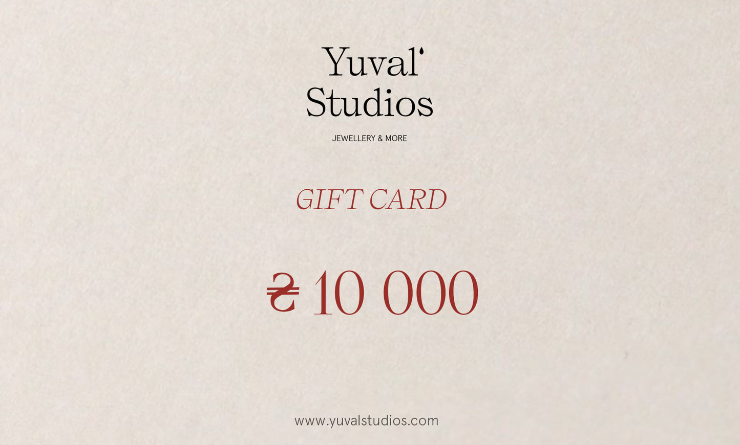 Yuval' Studios Gift Card