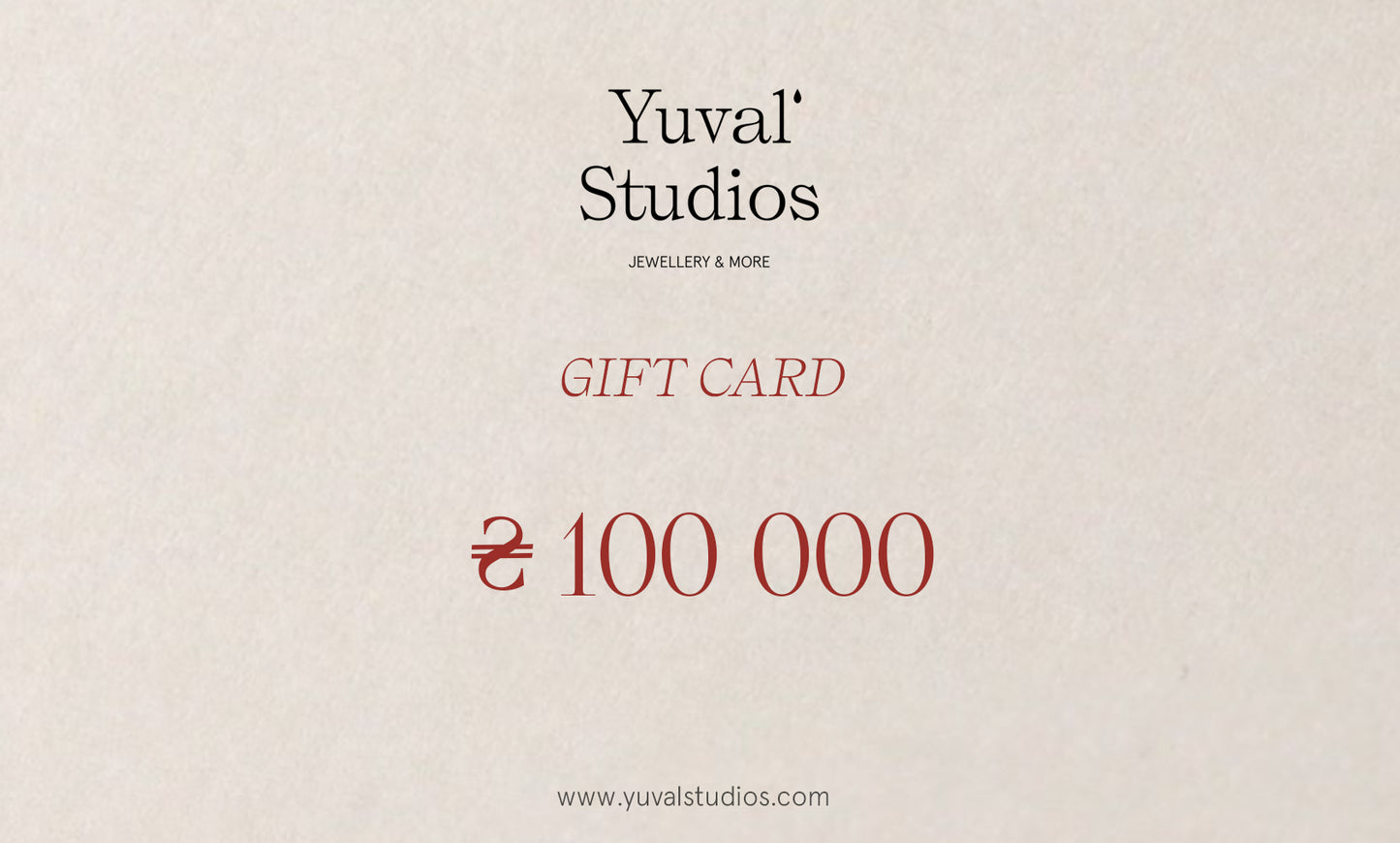 Yuval' Studios Gift Card