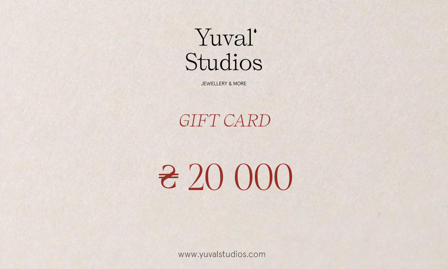 Yuval' Studios Gift Card