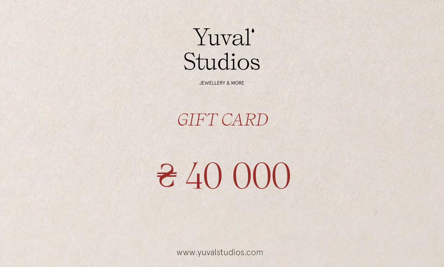 Yuval' Studios Gift Card