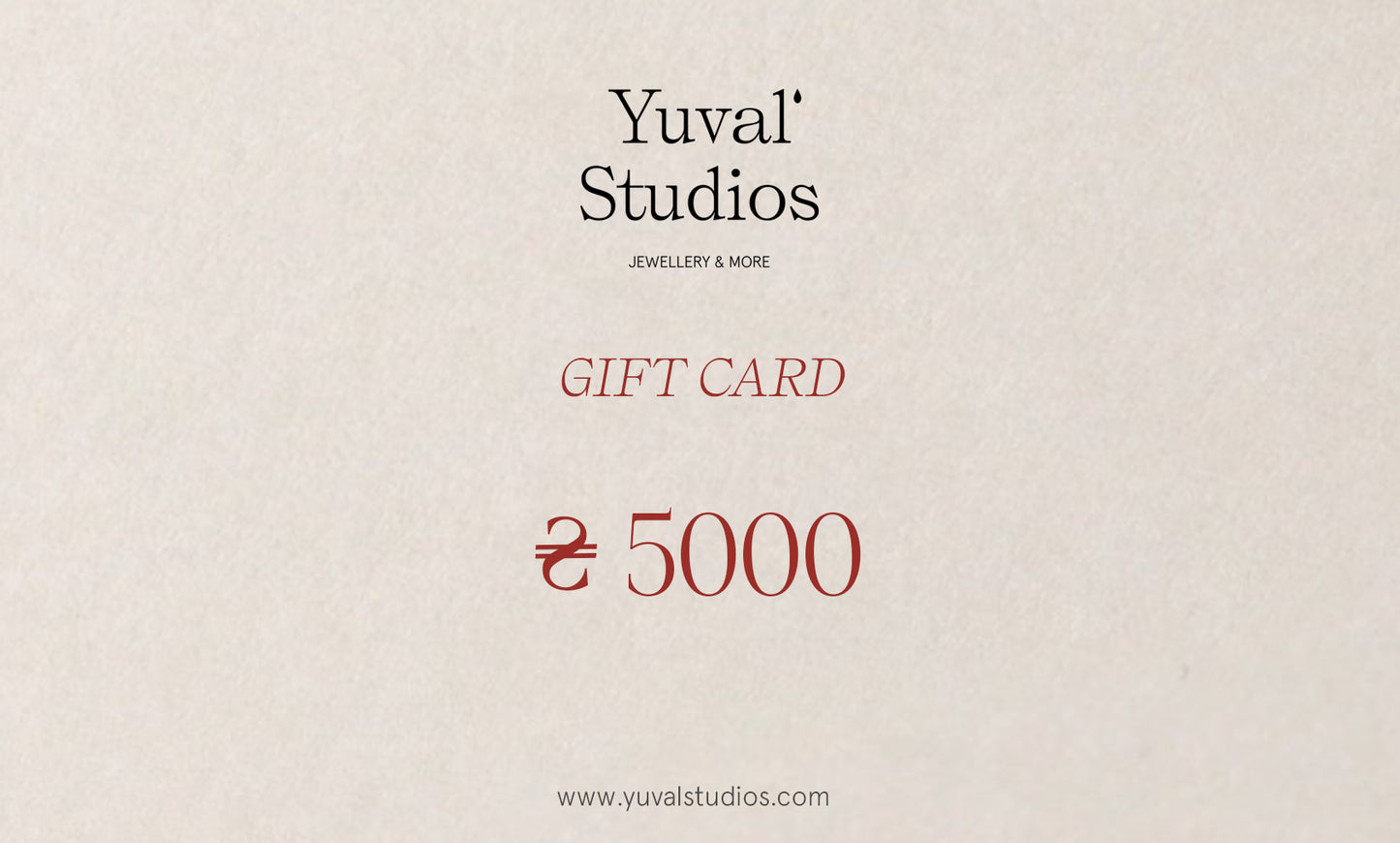 Yuval' Studios Gift Card